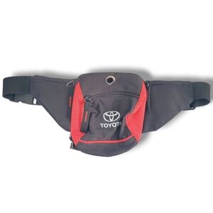 GENUINE TOYOTA WAIST FANNY PACK ADJUSTABLE BELLY BUM BAG BLACK RED
